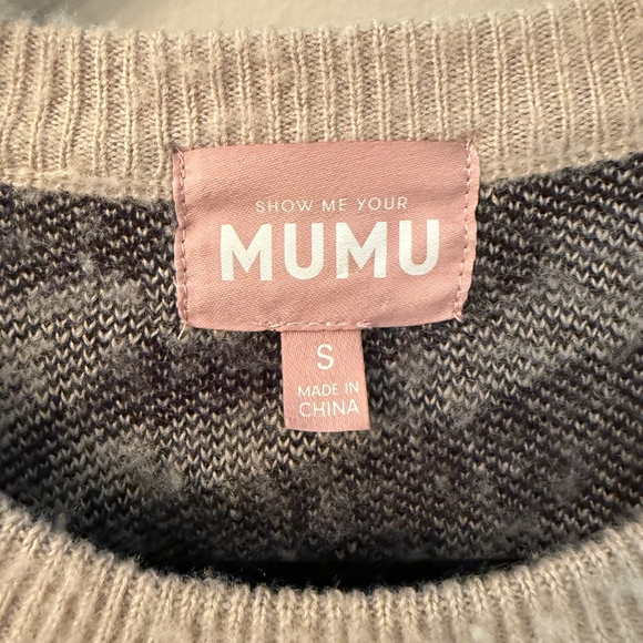 Show Me Your Mumu Top Womens Size S Duke Sweater Tiger Knit Pullover Fuzzy Soft - Picture 3 of 7